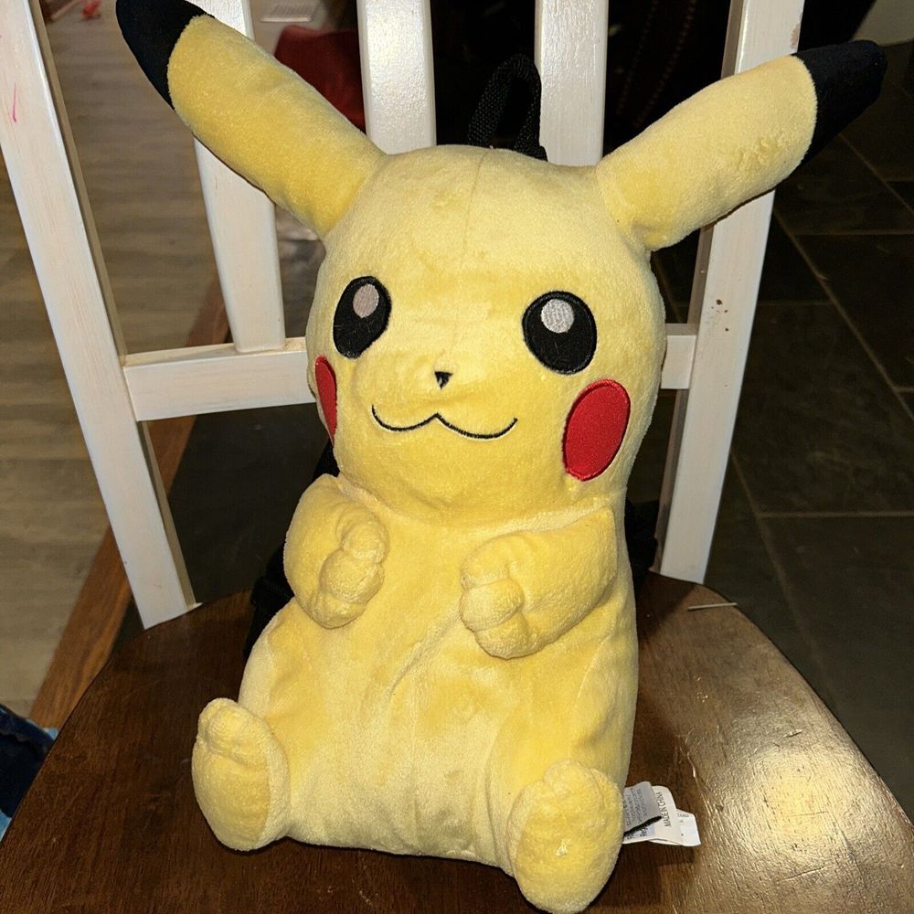 Pokemon Pikachu 16" Plush Backpack -‎ Stuffed Animal Yellow Licensed